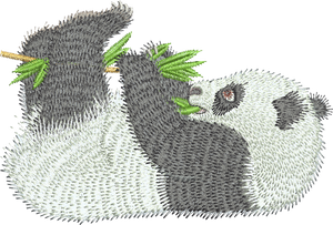 Panda Bear Embroidery Motif - 07 - Zoo Babies by Sue Box