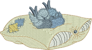 Bluebirds - Sleepy Birds Embroidery Motif - 07 by Sue Box
