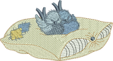 Bluebirds - Sleepy Birds Embroidery Motif - 07 by Sue Box