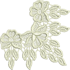 Lace - Tama Lace Corner Embroidery Motif - 07 by Sue Box