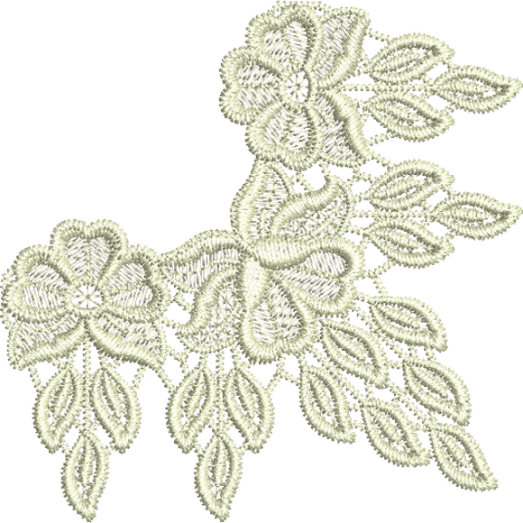 Lace - Tama Lace Corner Embroidery Motif - 07 by Sue Box