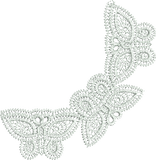 Lace Adiel Corner Embroidery Motif - 08 by Sue Box