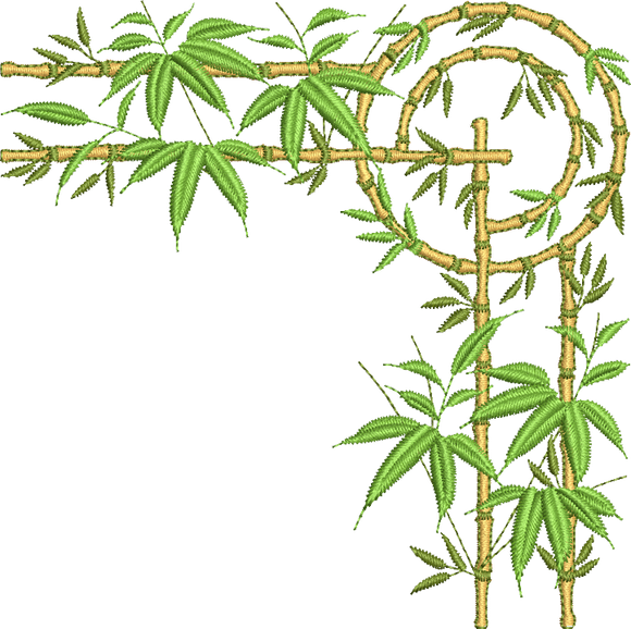 Bamboo Corner Embroidery Motif - 08 - Zoo Babies by Sue Box