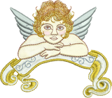 Cherub Embroidery Motif - 08 by Sue Box