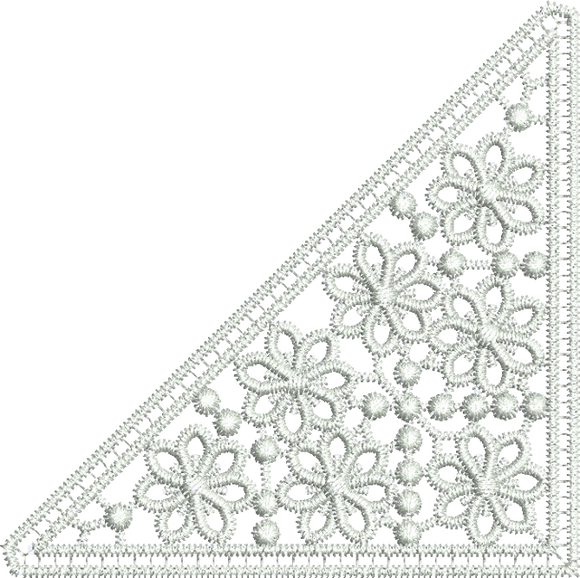 Lace Flower Insert embroidery motif - 08 - Classic Lace - by Sue Box
