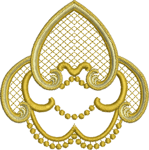 Gold Design Embroidery Motif - 08 - Golden Classic - by Sue Box
