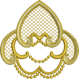 Gold Design Embroidery Motif - 08 - Golden Classic - by Sue Box