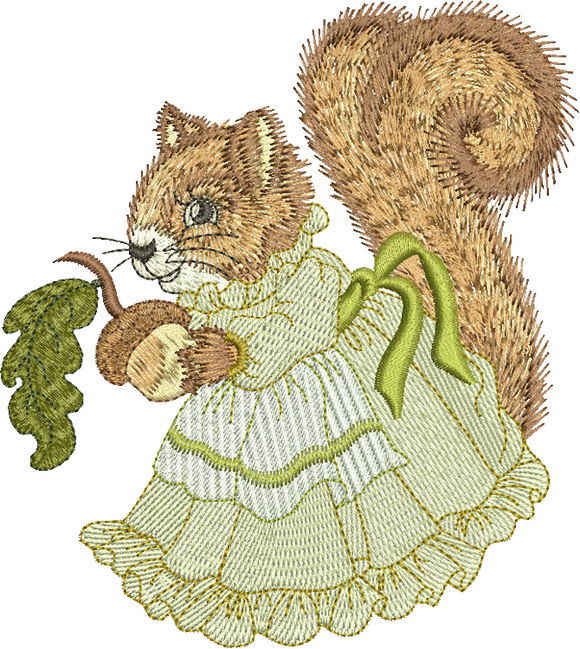 Squirrel - Sandy Squirrel Embroidery Motif - 08 by Sue Box