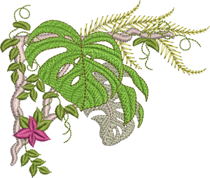 Floral Forest Foliage A Embroidery Motif - 09 -Zoo Babies by Sue Box