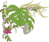 Floral Forest Foliage A Embroidery Motif - 09 -Zoo Babies by Sue Box