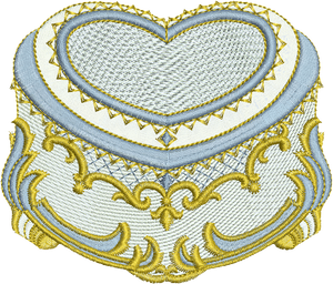 Heart Box Embroidery Motif - 09 by Sue Box