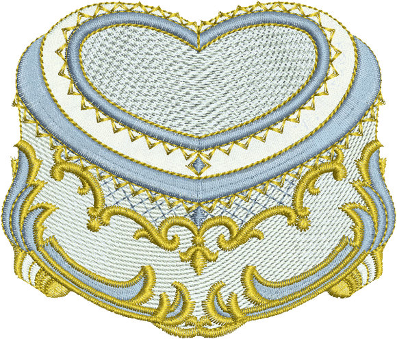 Heart Box Embroidery Motif - 09 by Sue Box