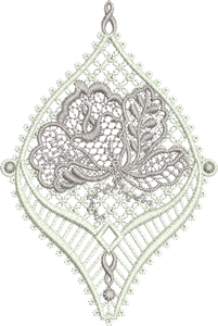 Lace Jewel embroidery Motif 2 - 09 - Classic Lace - by Sue Box