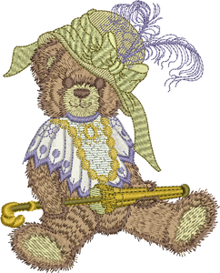 Teddy Bear Katie Embroidery Motif - 09 by Sue Box