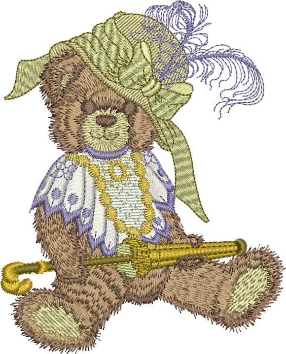 Teddy Bear Katie Embroidery Motif - 09 by Sue Box