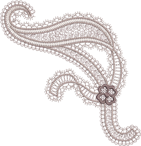 Ribbon Design Embroidery Motif - 09 by Sue Box