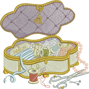 Sewing Box Embroidery Motif - 09 by Sue Box