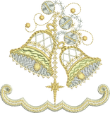 Christmas Straight Bells Border Embroidery Motif - 09 by Sue Box