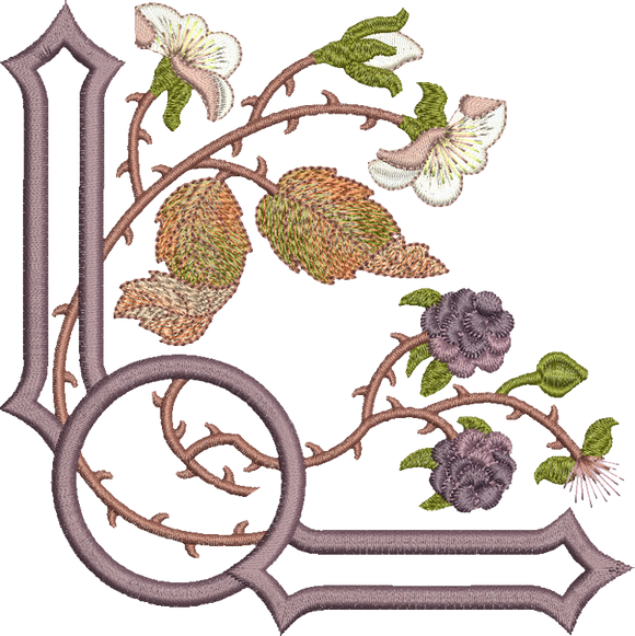 Blackberry Corner 4 and Bonus Corner Embroidery Motif - 10 by Sue Box