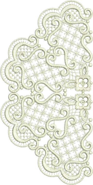 Lace - Exclusive Half Panel Embroidery Motif by Sue Box