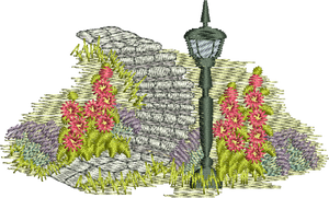 Gables Garden Steps Embroidery Motif - 10 by Sue Box