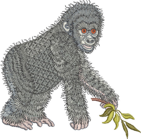 Gorilla - Ape Embroidery Motif - 10 - Zoo Babies by Sue Box