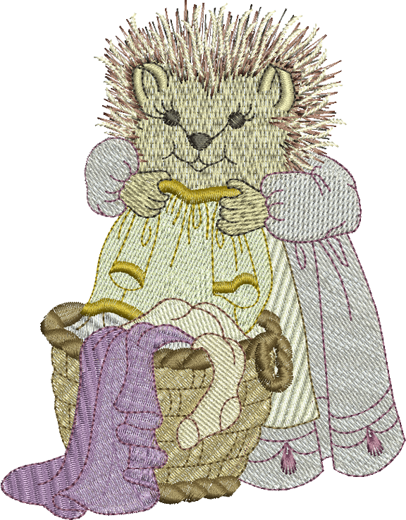 Hedgehog - Hattie Hedgehog Embroidery Motif - 10 by Sue Box