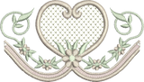 Heart and Flower Border Embroidery Motif - 10 by Sue Box