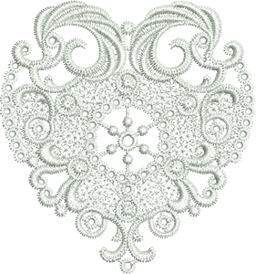 Lace Heart - FSL Embroidery Motif - 10 by Sue Box