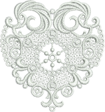 Lace Heart - FSL Embroidery Motif - 10 by Sue Box