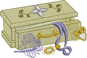 Teddy Bear Trinkets Embroidery Motif - 10 by Sue Box