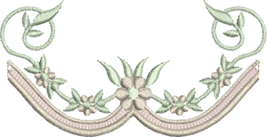 Flowers Border Embroidery Motif - 11 by Sue Box