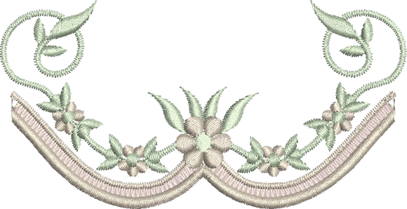 Flowers Border Embroidery Motif - 11 by Sue Box