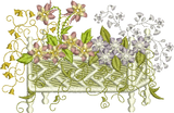 Flower Planter Box Embroidery Motif - 11 by Sue Box