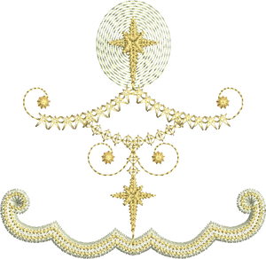 Christmas Straight Star Border Embroidery Motif - 11 by Sue Box
