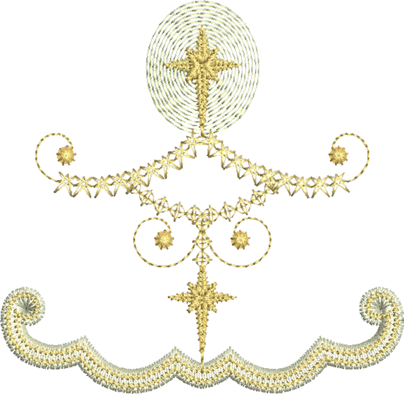 Christmas Straight Star Border Embroidery Motif - 11 by Sue Box