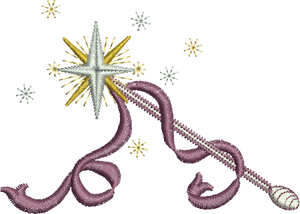 Fairy Wand Embroidery Motif - 11 by Sue Box