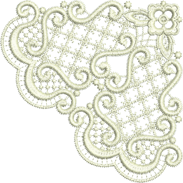 Lace Exclusive Quarter Panel Embroidery Motif by Sue Box