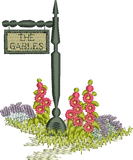 Gables Garden Sign Embroidery Motif - 12 by Sue Box
