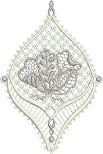Lace Jewel Embroidery Motif 5 - 12 - Classic Lace - by Sue Box