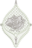 Lace Jewel Embroidery Motif 5 - 12 - Classic Lace - by Sue Box