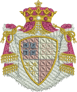 Royal Mantle Embroidery Motif - 12 -  A Romantic Era - by Sue Box