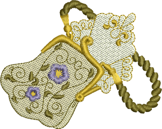 Teddy Bear Purse Embroidery Motif - 12 by Sue Box