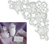 Lace Serviette Corner - FSL Embroidery Motif - 12 by Sue Box