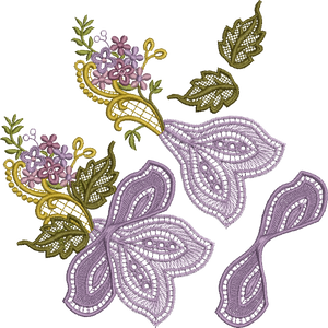 3D Flower Design 1 Embroidery Motif - 13 by Sue Box