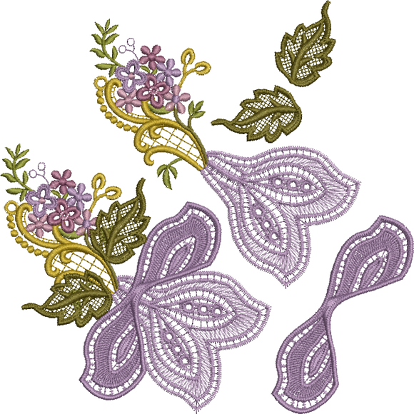 3D Flower Design 1 Embroidery Motif - 13 by Sue Box