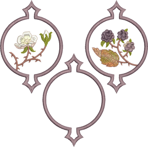 Blackberry Circles Design Set Embroidery Motif - 13 by Sue Box