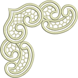 Cutwork Corner Embroidery Motif - 13 by Sue Box