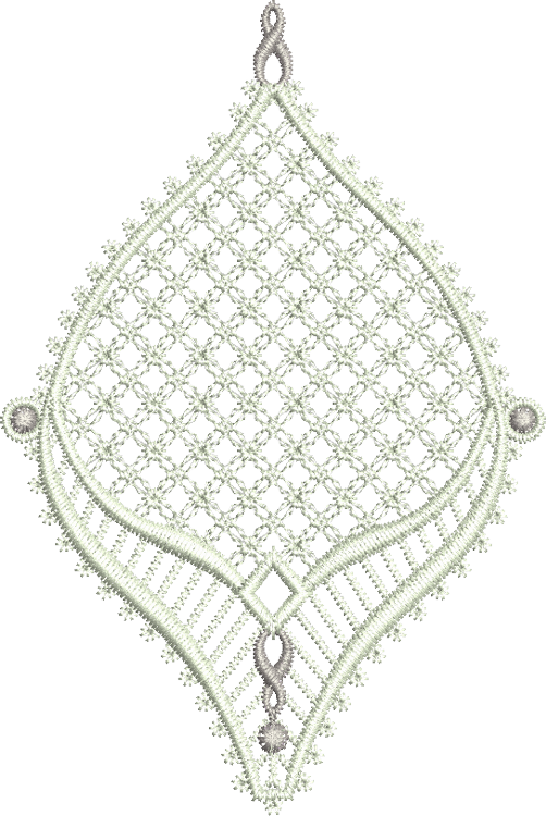 Lace Jewel Embroidery Motif 1 - 13 - Classic Lace - by Sue Box