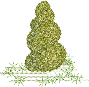 Shrub Embroidery Motif - 13 by Sue Box